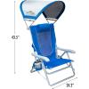 imageGCI OUTDOOR Backpack Beach Chair  Reclining Folding Chair with Durable Armrests Drink Holder ampamp Carry Straps Perfect for Beach Trips ampamp Picnics  Nautical BlueRoyal Blue