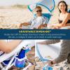 imageGCI OUTDOOR Backpack Beach Chair  Reclining Folding Chair with Durable Armrests Drink Holder ampamp Carry Straps Perfect for Beach Trips ampamp Picnics  Nautical BlueRoyal Blue