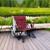 imageGCI OUTDOOR Kickback Rocker Outdoor Rocking Chair with Beverage HolderRed