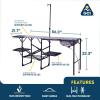 imageGCI OUTDOOR Master Cook Station  Portable Folding Kitchen Table with Soft Shell Sink Heat Resistant Tabletop ampamp Telescoping Lanter Pole Perfect for Camping Trips
