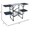 imageGCI OUTDOOR SlimFold Cook Station  Portable Folding Kitchen Table with a Heat Resistant Tabletop 4 Side Tables ampamp Storage Rack Perfect for Picnics ampamp Camping Trips52D x 21W x 32H