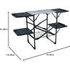 imageGCI OUTDOOR SlimFold Cook Station  Portable Folding Kitchen Table with a Heat Resistant Tabletop 4 Side Tables ampamp Storage Rack Perfect for Picnics ampamp Camping Trips52D x 21W x 32H