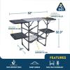 imageGCI OUTDOOR SlimFold Cook Station  Portable Folding Kitchen Table with a Heat Resistant Tabletop 4 Side Tables ampamp Storage Rack Perfect for Picnics ampamp Camping Trips52D x 21W x 32H