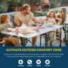 imageGCI OUTDOOR SlimFold Table  Portable Outdoor 4 Person Dining Table Heat Resistant Aluminum Tabletop Perfect for Barbecues Camping Picnics ampamp Tailgating