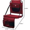 imageGCI Outdoor BleacherBack Lumbar Stadium Chair With Padded BackrestRed