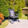 imageGCI Outdoor Comfort Pro Rocker Collapsible Rocking Chair ampamp Outdoor Camping Chair Indigo BlueGrey