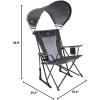 imageGCI Outdoor Comfort Pro Rocker Collapsible Rocking Chair ampamp Outdoor Camping Chair Indigo BlueGrey