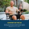 imageGCI Outdoor Comfort Pro Rocker Collapsible Rocking Chair ampamp Outdoor Camping Chair Indigo BlueHeathered Pewter Gray