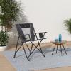imageGCI Outdoor Comfort Pro Rocker Collapsible Rocking Chair ampamp Outdoor Camping Chair Indigo BlueHeathered Pewter Gray