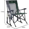 imageGCI Outdoor Comfort Pro Rocker Collapsible Rocking Chair ampamp Outdoor Camping Chair Indigo BlueHunter Green