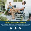 imageGCI Outdoor FirePit Rocker LowRide Outdoor Rocking Chair with Beverage HolderBlack