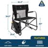 imageGCI Outdoor FirePit Rocker LowRide Outdoor Rocking Chair with Beverage HolderBlack