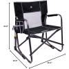 imageGCI Outdoor FirePit Rocker LowRide Outdoor Rocking Chair with Beverage HolderBlack