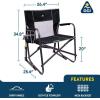 imageGCI Outdoor FirePit Rocker LowRide Outdoor Rocking Chair with Beverage HolderBlack