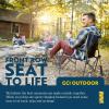 imageGCI Outdoor FirePit Rocker LowRide Outdoor Rocking Chair with Beverage HolderGrey
