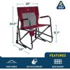 imageGCI Outdoor FirePit Rocker LowRide Outdoor Rocking Chair with Beverage HolderGrey
