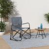 imageGCI Outdoor FirePit Rocker LowRide Outdoor Rocking Chair with Beverage HolderGrey