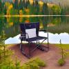 imageGCI Outdoor FirePit Rocker LowRide Outdoor Rocking Chair with Beverage HolderHeathered Indigo
