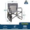 imageGCI Outdoor FirePit Rocker LowRide Outdoor Rocking Chair with Beverage HolderHeathered Pewter