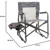 imageGCI Outdoor FirePit Rocker LowRide Outdoor Rocking Chair with Beverage HolderHeathered Pewter