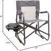 imageGCI Outdoor FirePit Rocker LowRide Outdoor Rocking Chair with Beverage HolderHeathered Pewter