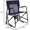 imageGCI Outdoor FirePit Rocker LowRide Outdoor Rocking Chair with Beverage HolderIndigo Blue