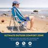 imageGCI Outdoor Pod Rocker Beach Chair  Collapsible Folding Rocking Chair with Drink Holder ampamp Portable Carry Bag  Saybrook Blue