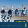 imageGCI Outdoor Pod Rocker Beach Chair  Collapsible Folding Rocking Chair with Drink Holder ampamp Portable Carry Bag  Saybrook Blue