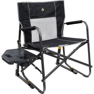 imageGCI OUTDOOR Freestyle Rocker Portable Folding Rocking Chair Outdoor Camping Chair with Side TableBlack