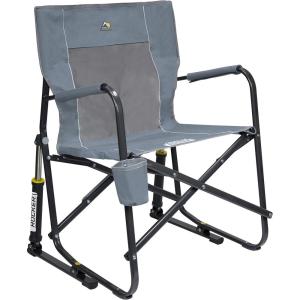 imageGCI OUTDOOR Freestyle Rocker Portable Folding Rocking Chair Outdoor Camping Chair with Side TableGrey