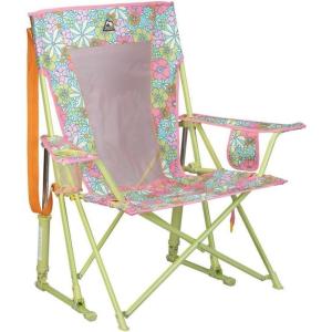 imageGCI Outdoor Comfort Pro Rocker Collapsible Rocking Chair ampamp Outdoor Camping Chair Indigo BlueFloral