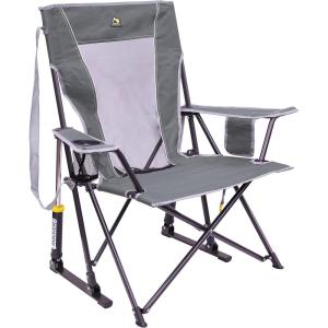 imageGCI Outdoor Comfort Pro Rocker Collapsible Rocking Chair ampamp Outdoor Camping Chair Indigo BlueGrey