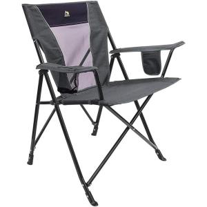 imageGCI Outdoor Comfort Pro Rocker Collapsible Rocking Chair ampamp Outdoor Camping Chair Indigo BlueHeathered Pewter Gray
