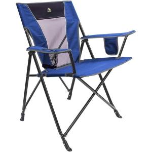 imageGCI Outdoor Comfort Pro Rocker Collapsible Rocking Chair ampamp Outdoor Camping Chair Indigo BlueHeathered Royal
