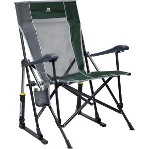 imageGCI Outdoor Comfort Pro Rocker Collapsible Rocking Chair ampamp Outdoor Camping Chair Indigo BlueHunter Green