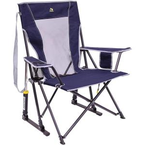 imageGCI Outdoor Comfort Pro Rocker Collapsible Rocking Chair ampamp Outdoor Camping Chair Indigo BlueIndigo Blue