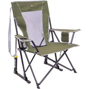 imageGCI Outdoor Comfort Pro Rocker Collapsible Rocking Chair ampamp Outdoor Camping Chair Indigo BlueLoden Green