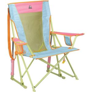 imageGCI Outdoor Comfort Pro Rocker Collapsible Rocking Chair ampamp Outdoor Camping Chair Indigo BlueSweet Tea