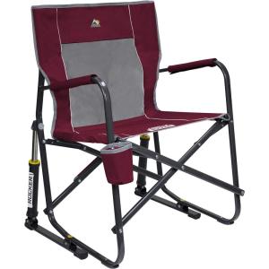 imageGCI Outdoor FirePit Rocker LowRide Outdoor Rocking Chair with Beverage HolderCinnamon