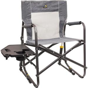 imageGCI Outdoor FirePit Rocker LowRide Outdoor Rocking Chair with Beverage HolderHeathered Pewter