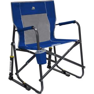 imageGCI Outdoor FirePit Rocker LowRide Outdoor Rocking Chair with Beverage HolderRoyal Blue