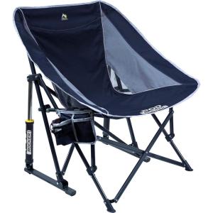imageGCI Outdoor Pod Rocker Outdoor Rocking Chair with SunShade CanopyIndigo Blue