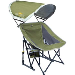 imageGCI Outdoor Pod Rocker Outdoor Rocking Chair with SunShade CanopyLoden Green