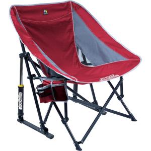 imageGCI Outdoor Pod Rocker Outdoor Rocking Chair with SunShade CanopyRed