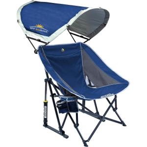 imageGCI Outdoor Pod Rocker Outdoor Rocking Chair with SunShade CanopyRoyal Blue