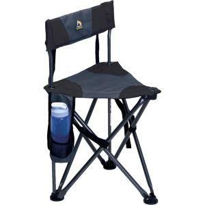imageGCI Outdoor QuikESeat  Portable Folding Tripod Chair with Drink Holder and Padded Lumbar Support  Black